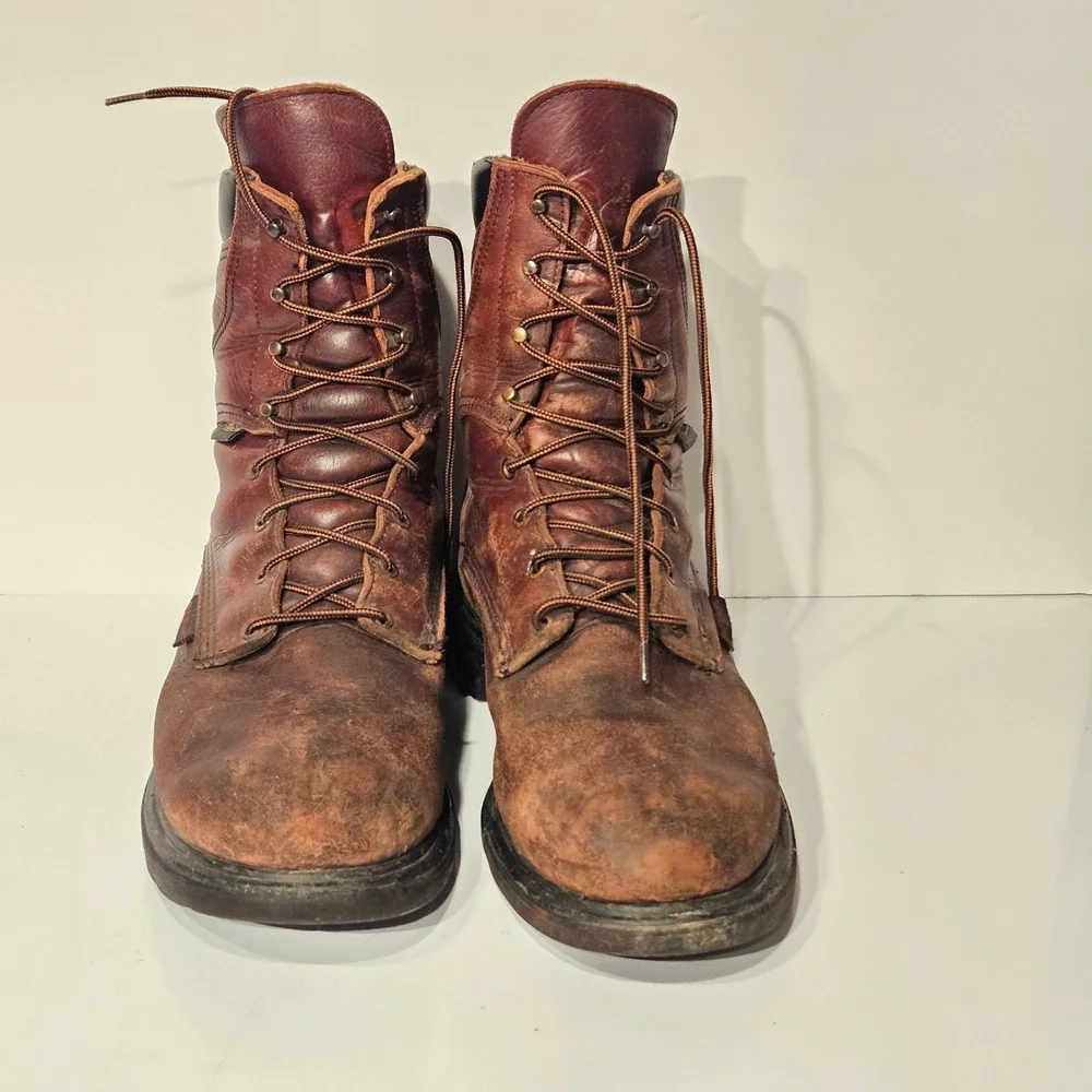 Red Wing 914 Work Boots Mens 13 Brown Leather Gore-Tex Waterproof EH Made in USA